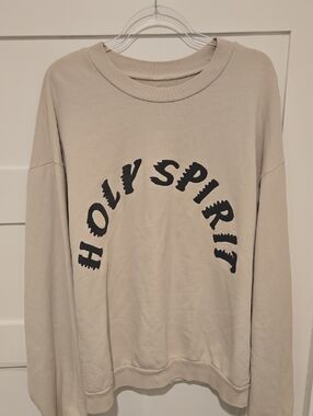 Sunday Service Holy Spirit Crewneck Sweatshirt Streetwear Casual Yeezy Kanye